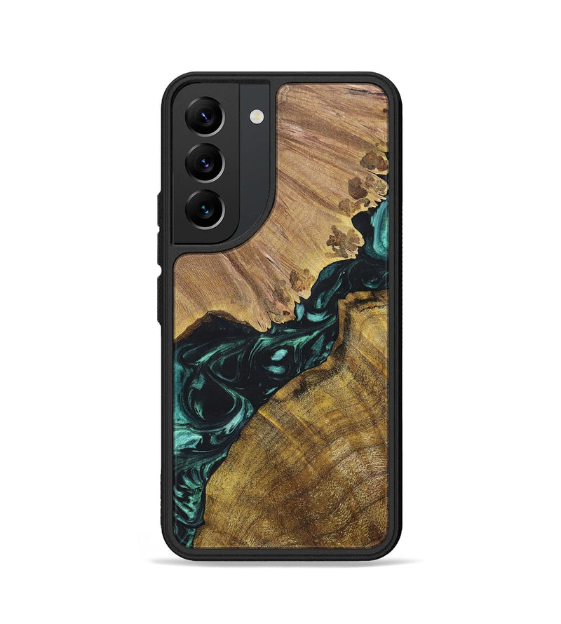 Galaxy S22 Wood+Resin Phone Case - Elsie (Green, 696469)