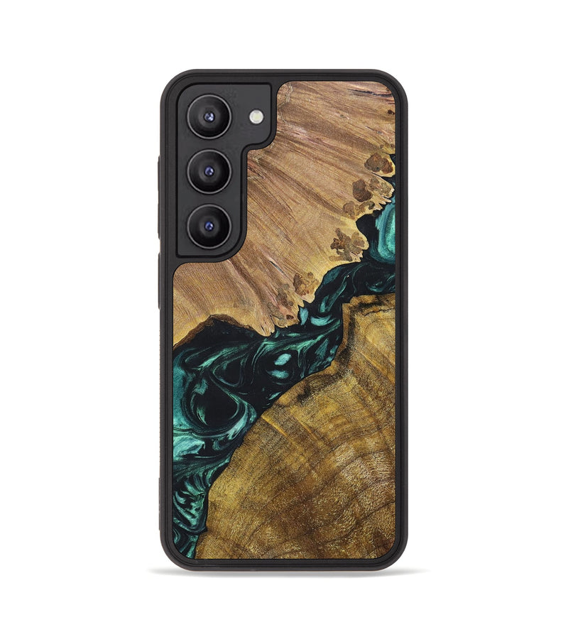 Galaxy S23 Wood+Resin Phone Case - Elsie (Green, 696469)