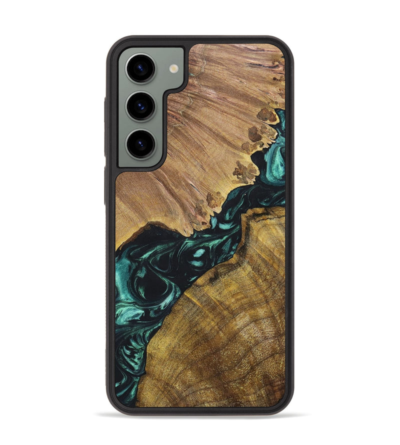 Galaxy S23 Plus Wood+Resin Phone Case - Elsie (Green, 696469)