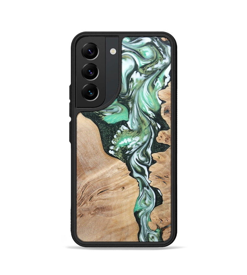 Galaxy S22 Wood+Resin Phone Case - Grant (Green, 696472)