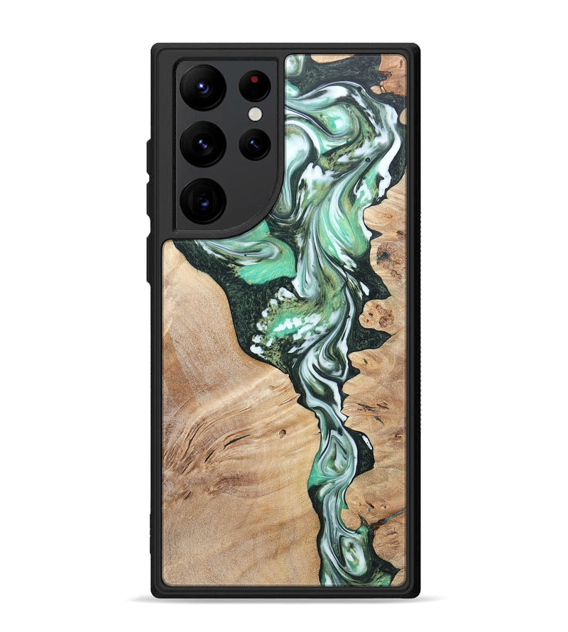 Galaxy S22 Ultra Wood+Resin Phone Case - Grant (Green, 696472)