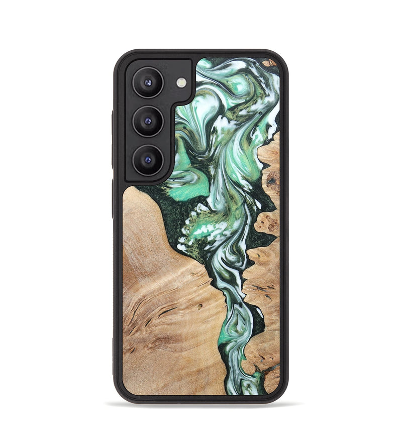 Galaxy S23 Wood+Resin Phone Case - Grant (Green, 696472)
