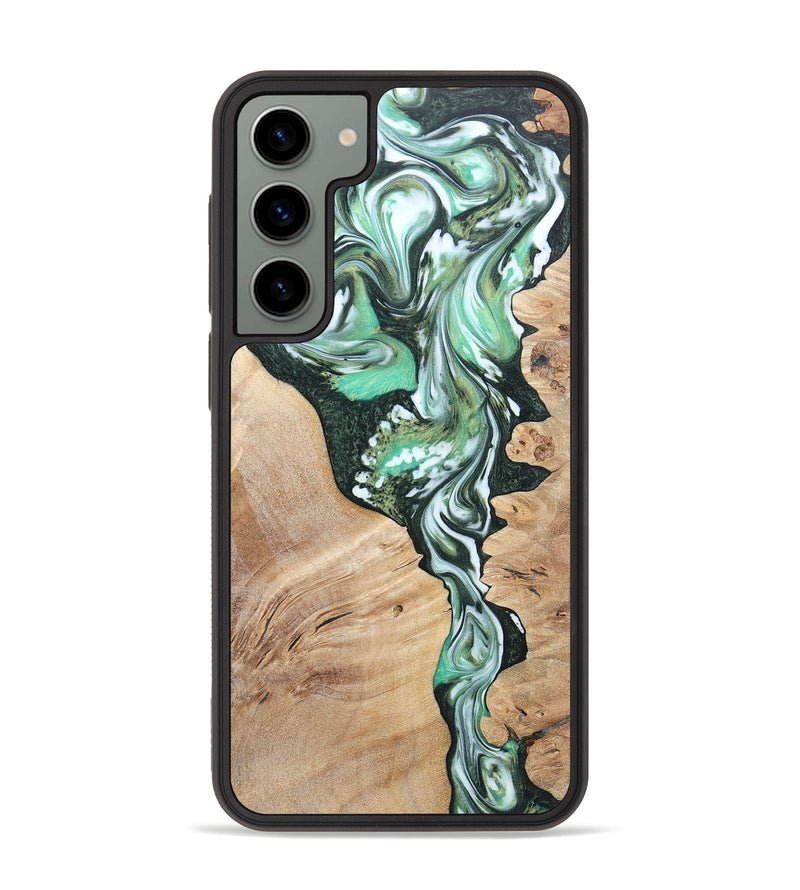 Galaxy S23 Plus Wood+Resin Phone Case - Grant (Green, 696472)