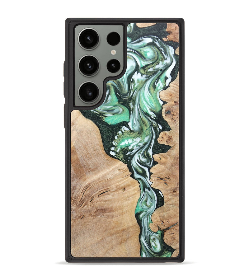 Galaxy S23 Ultra Wood+Resin Phone Case - Grant (Green, 696472)