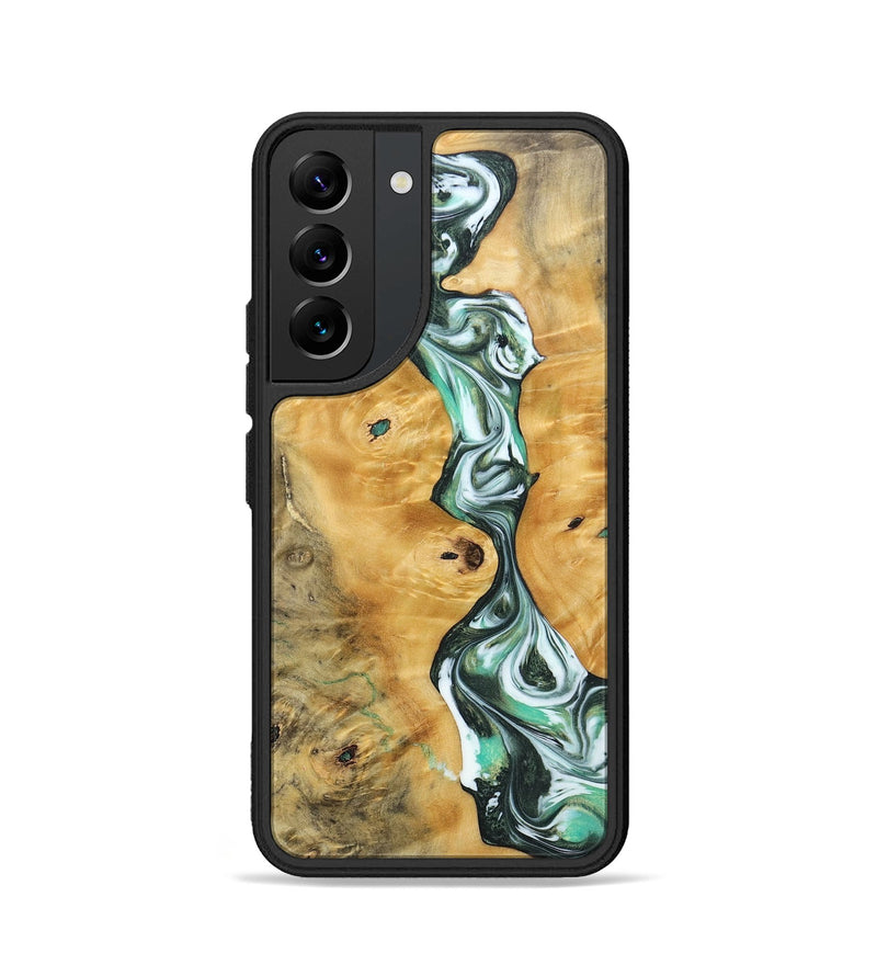 Galaxy S22 Wood+Resin Phone Case - Breanna (Green, 696474)
