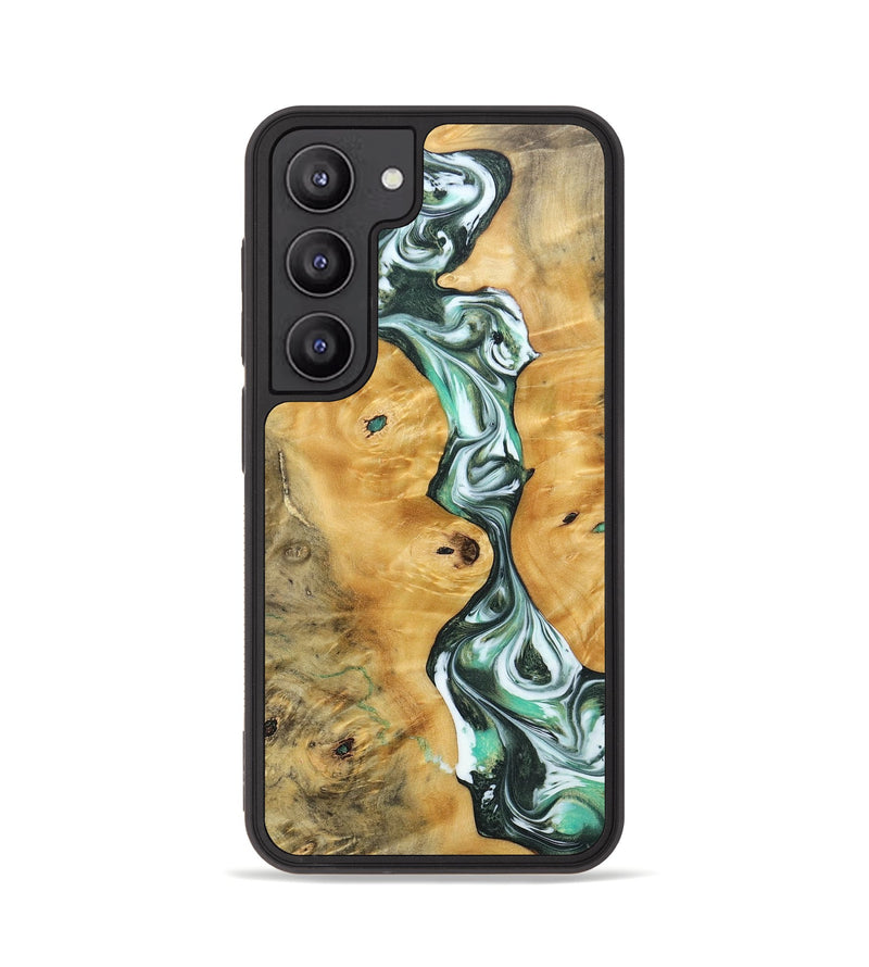 Galaxy S23 Wood+Resin Phone Case - Breanna (Green, 696474)