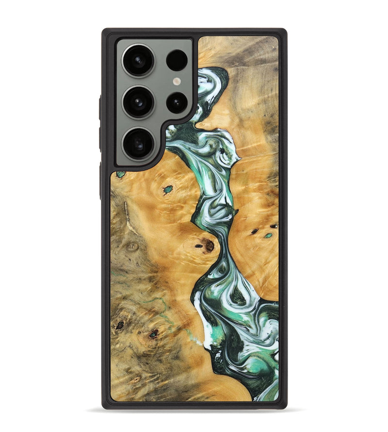 Galaxy S23 Ultra Wood+Resin Phone Case - Breanna (Green, 696474)
