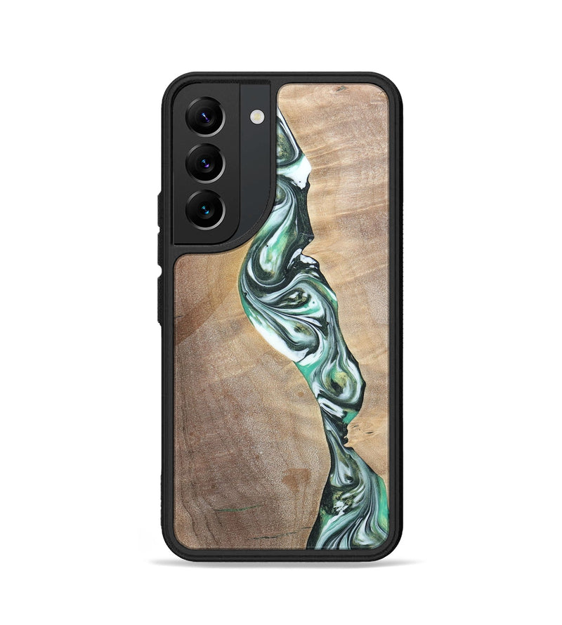 Galaxy S22 Wood+Resin Phone Case - Ashley (Green, 696476)