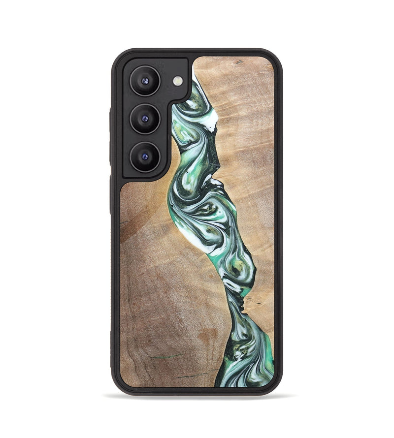 Galaxy S23 Wood+Resin Phone Case - Ashley (Green, 696476)