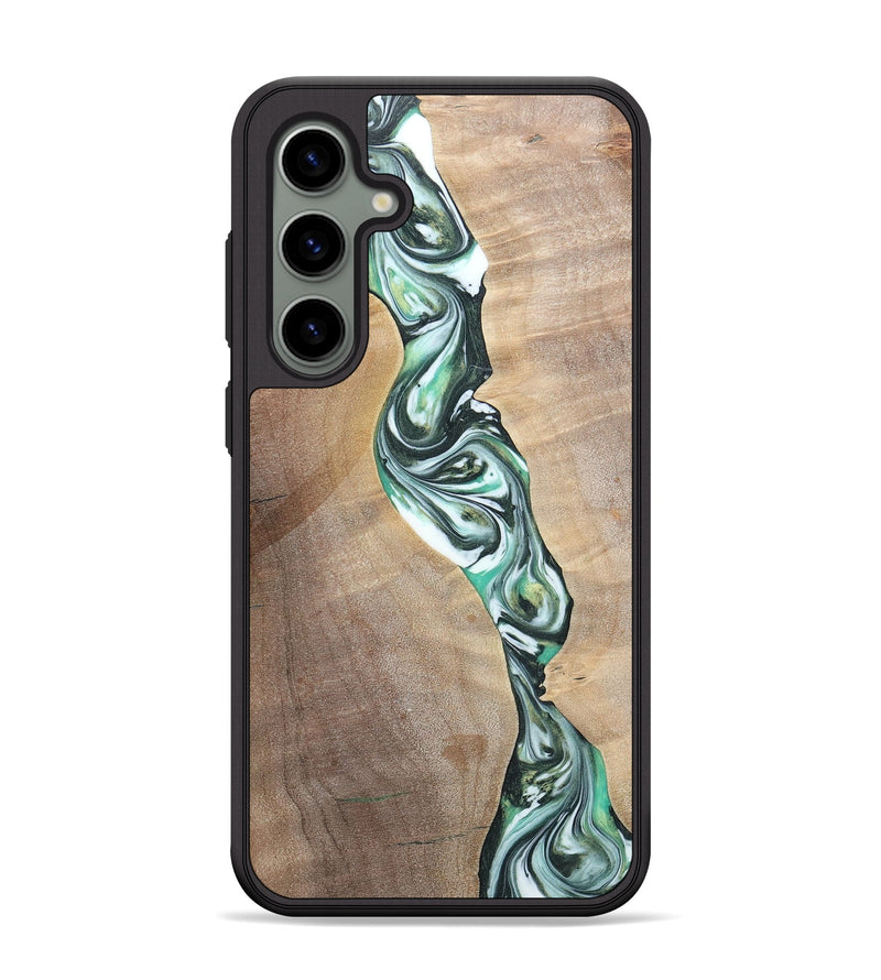 Galaxy S24 Plus Wood+Resin Phone Case - Ashley (Green, 696476)