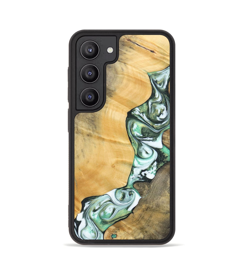 Galaxy S23 Wood+Resin Phone Case - Rosa (Green, 696486)