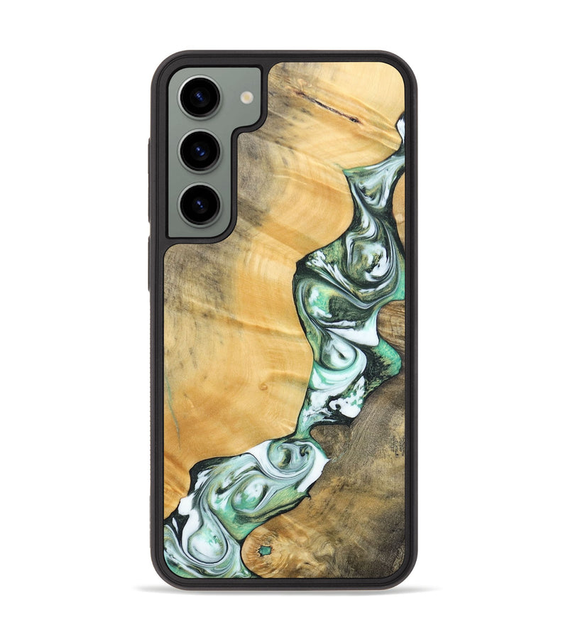 Galaxy S23 Plus Wood+Resin Phone Case - Rosa (Green, 696486)