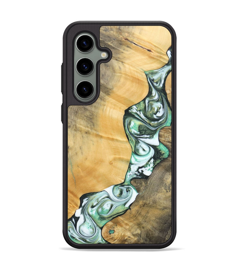 Galaxy S24 Plus Wood+Resin Phone Case - Rosa (Green, 696486)