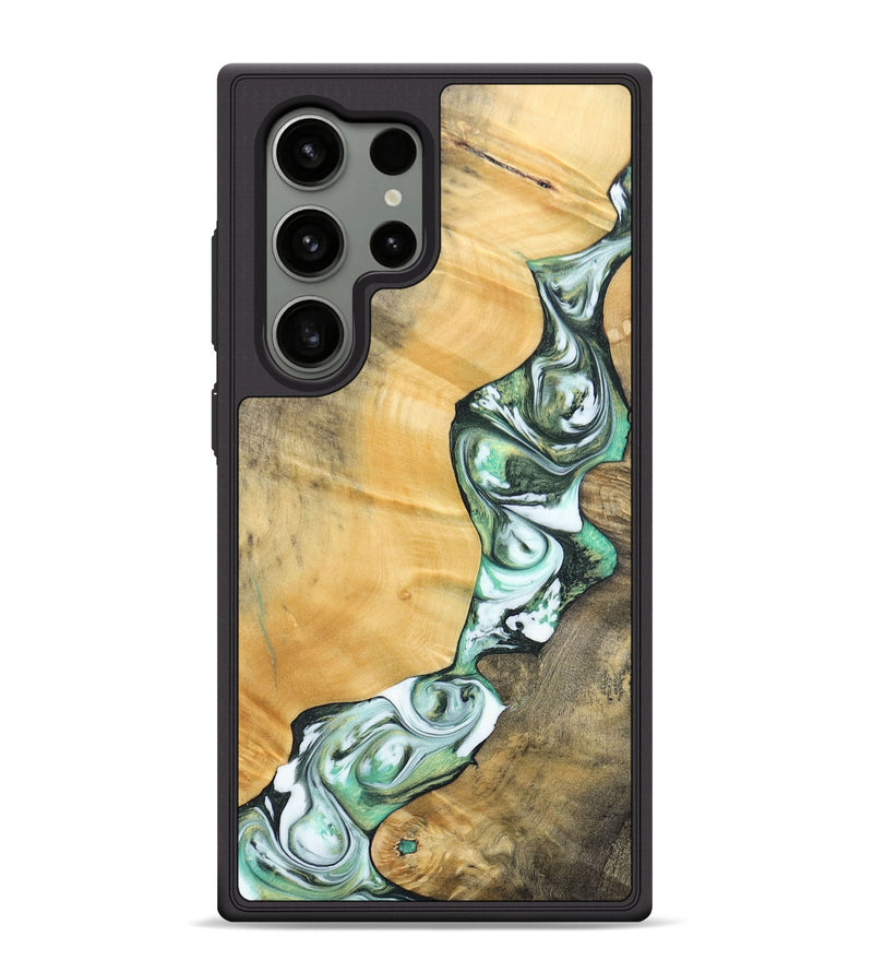 Galaxy S24 Ultra Wood+Resin Phone Case - Rosa (Green, 696486)