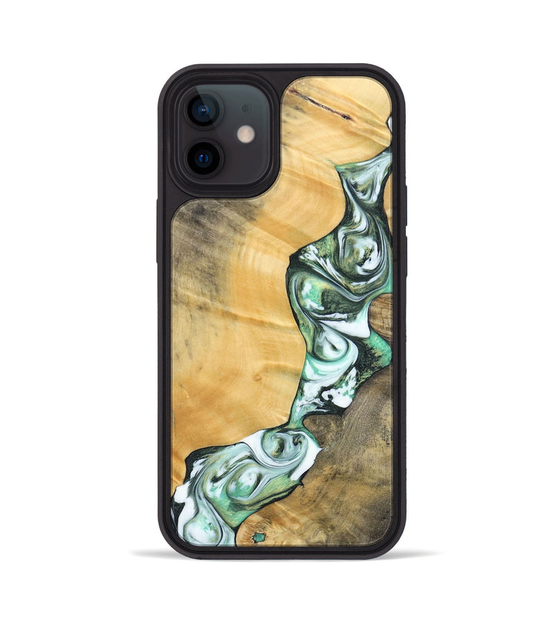 iPhone 12 Wood+Resin Phone Case - Rosa (Green, 696486)