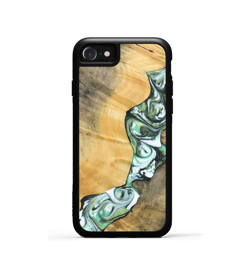 iPhone SE Wood+Resin Phone Case - Rosa (Green, 696486)