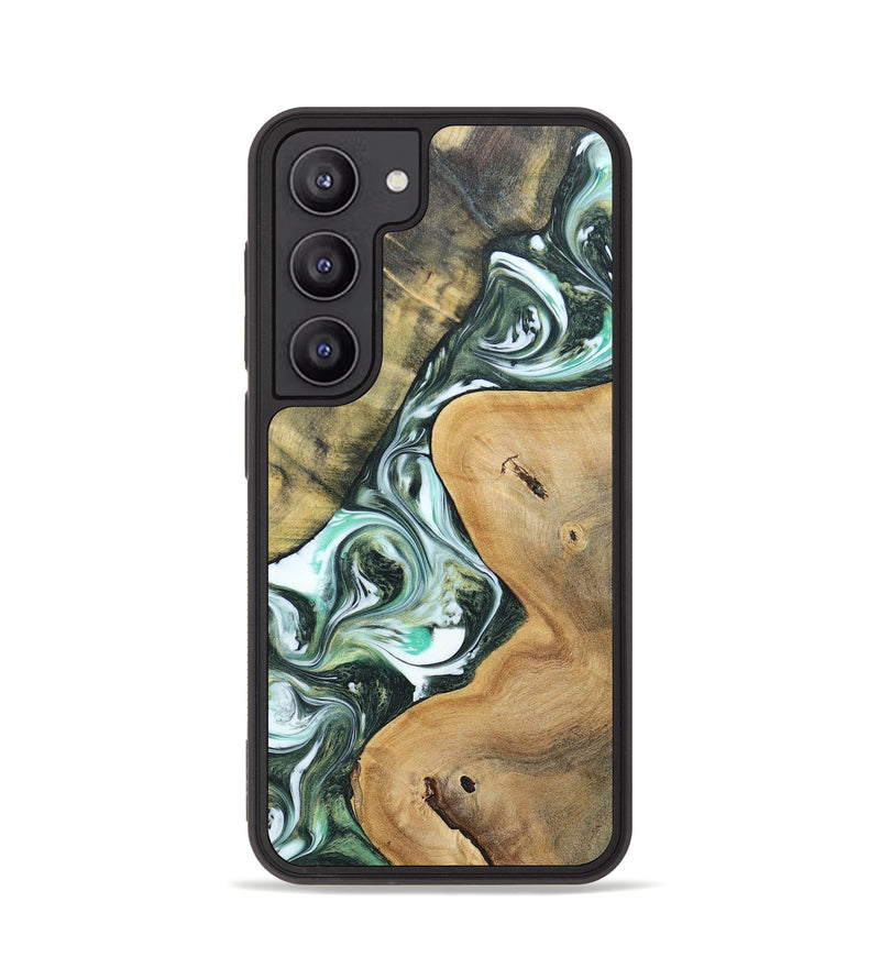 Galaxy S23 Wood+Resin Phone Case - Donovan (Green, 696488)