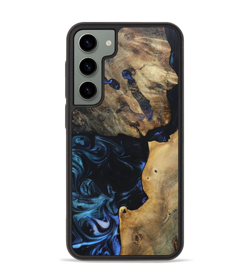 Galaxy S23 Plus Wood+Resin Phone Case - Sally (Blue, 696508)