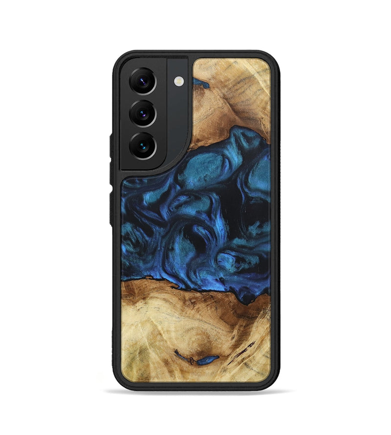 Galaxy S22 Wood+Resin Phone Case - Andrew (Blue, 696511)