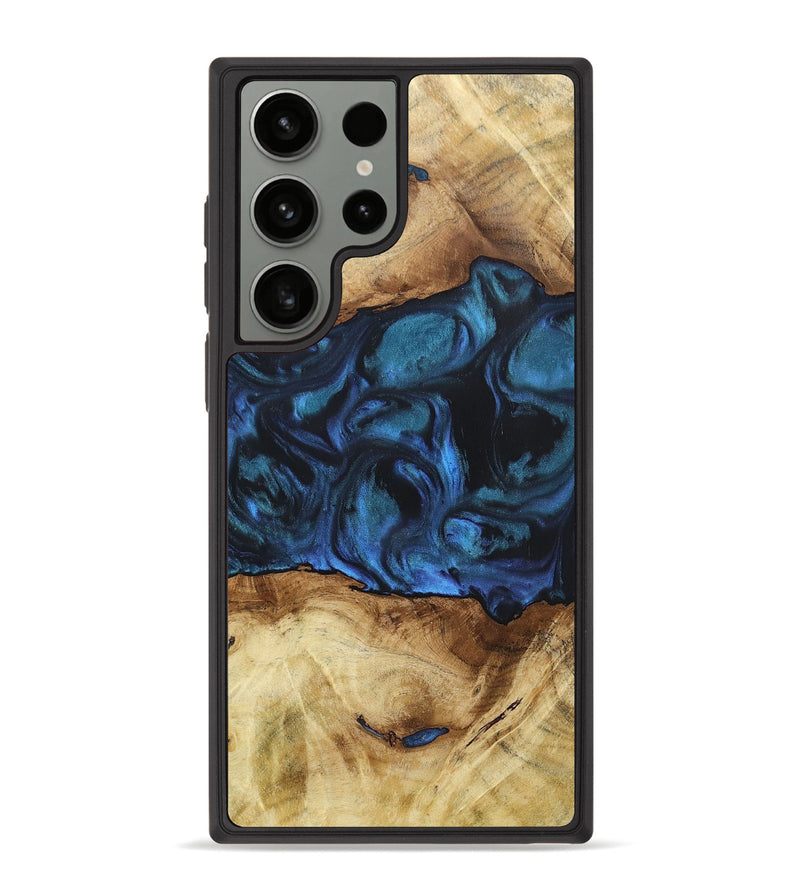Galaxy S23 Ultra Wood+Resin Phone Case - Andrew (Blue, 696511)