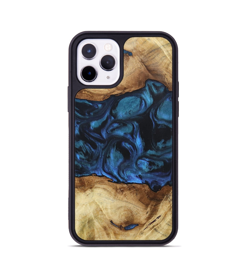 iPhone 11 Pro Wood+Resin Phone Case - Andrew (Blue, 696511)