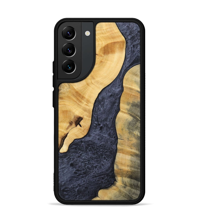 Galaxy S22 Plus Wood+Resin Phone Case - Chance (Pure Black, 696522)