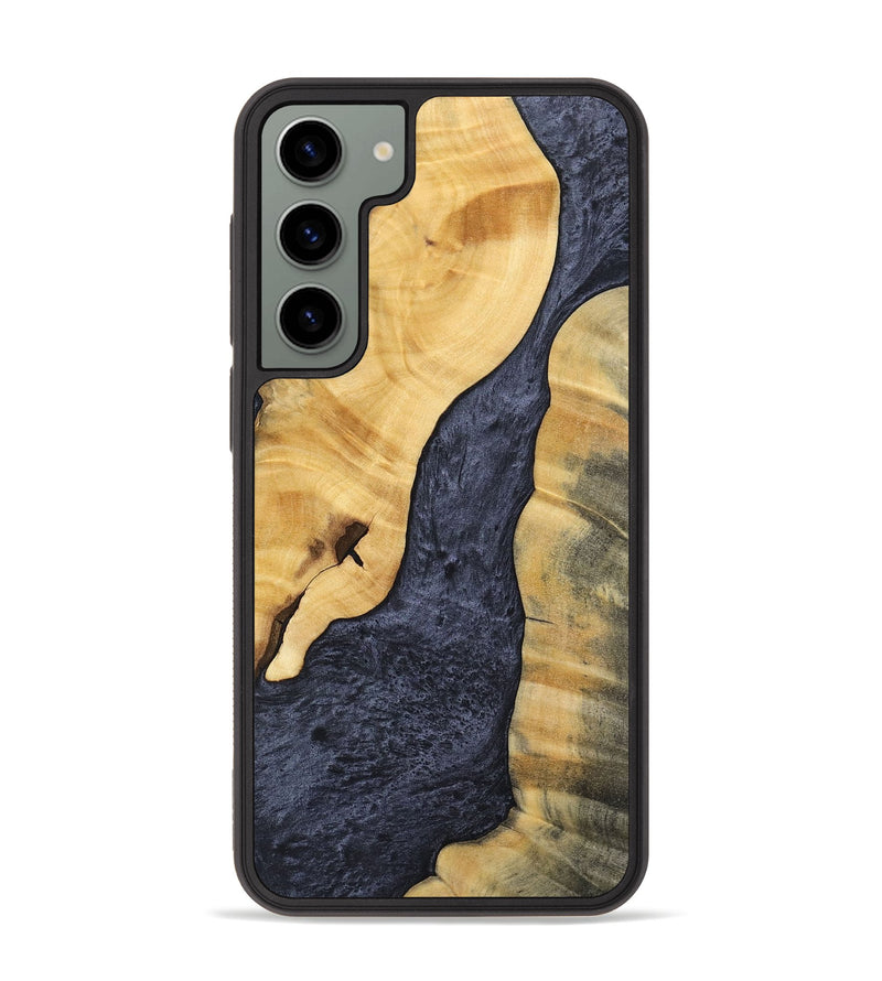 Galaxy S23 Plus Wood+Resin Phone Case - Chance (Pure Black, 696522)