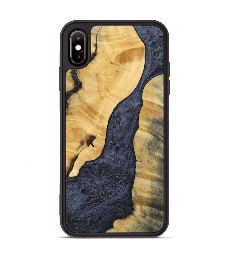 iPhone Xs Max Wood+Resin Phone Case - Chance (Pure Black, 696522)