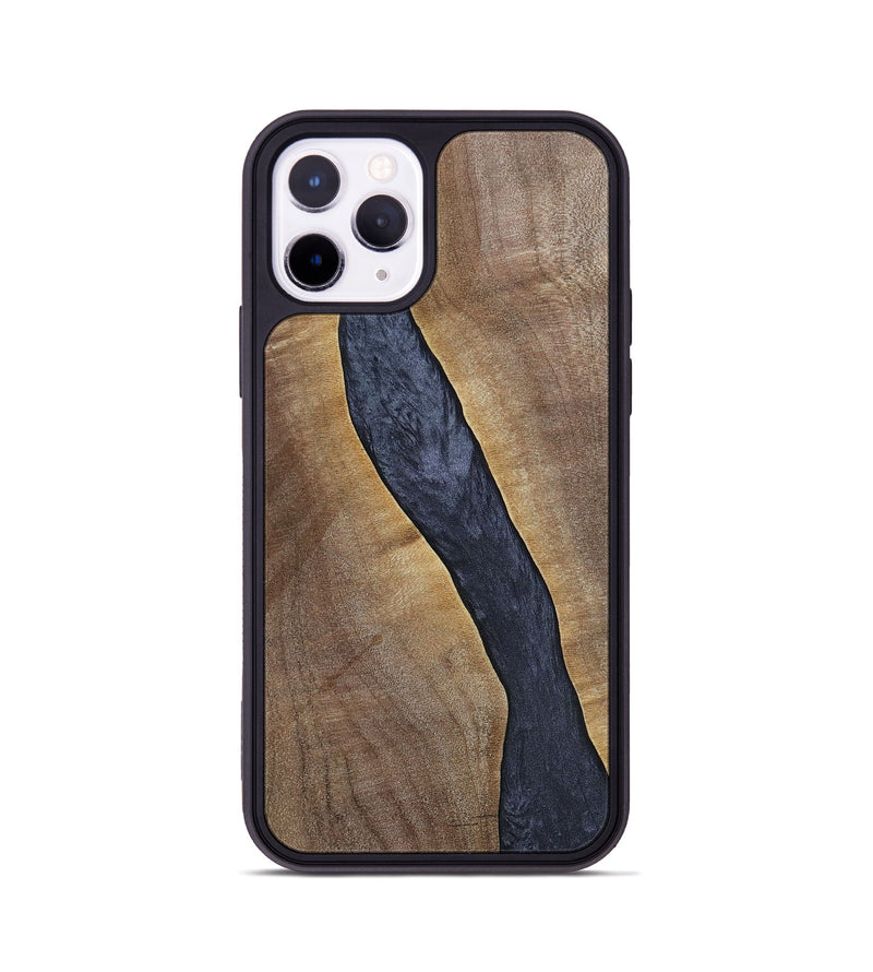 iPhone 11 Pro Wood+Resin Phone Case - Kash (Pure Black, 696526)