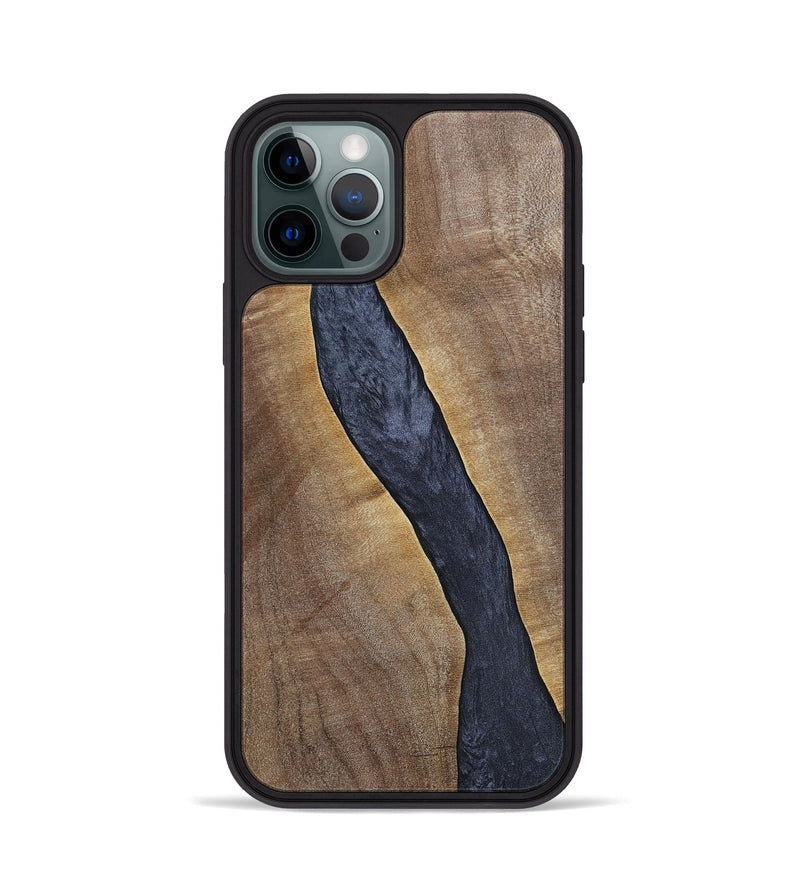 iPhone 12 Pro Wood+Resin Phone Case - Kash (Pure Black, 696526)