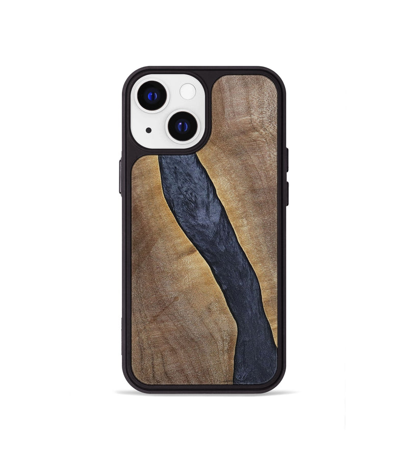 iPhone 13 mini Wood+Resin Phone Case - Kash (Pure Black, 696526)