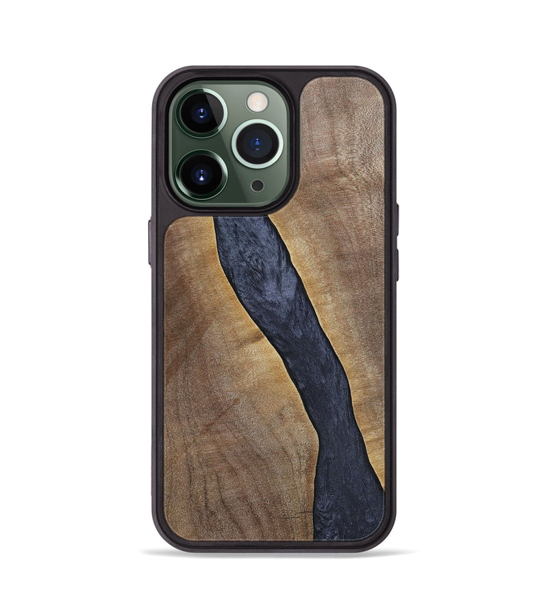 iPhone 13 Pro Wood+Resin Phone Case - Kash (Pure Black, 696526)
