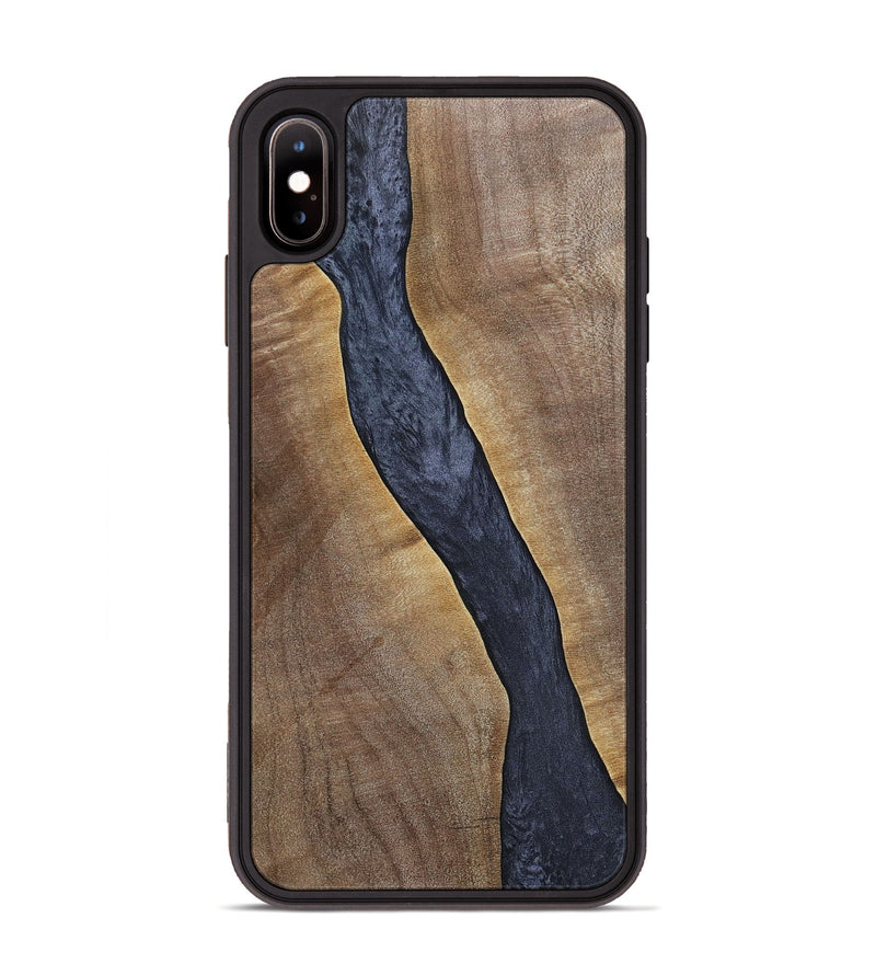 iPhone Xs Max Wood+Resin Phone Case - Kash (Pure Black, 696526)