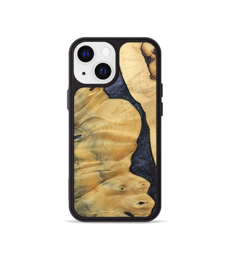 iPhone 13 mini Wood+Resin Phone Case - Dexter (Pure Black, 696537)