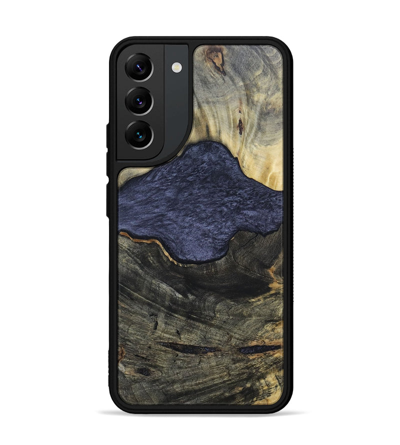 Galaxy S22 Plus Wood+Resin Phone Case - Lesley (Pure Black, 696539)