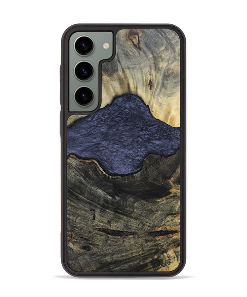 Galaxy S23 Plus Wood+Resin Phone Case - Lesley (Pure Black, 696539)