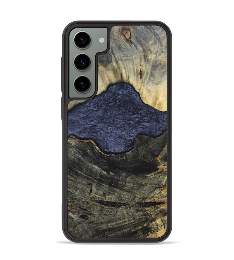 Galaxy S23 Plus Wood+Resin Phone Case - Lesley (Pure Black, 696539)