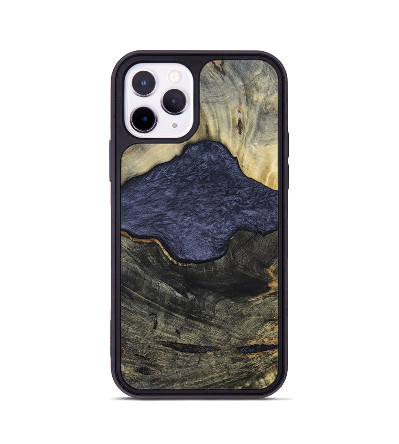 iPhone 11 Pro Wood+Resin Phone Case - Lesley (Pure Black, 696539)