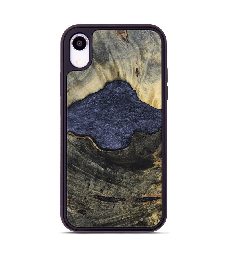 iPhone Xr Wood+Resin Phone Case - Lesley (Pure Black, 696539)