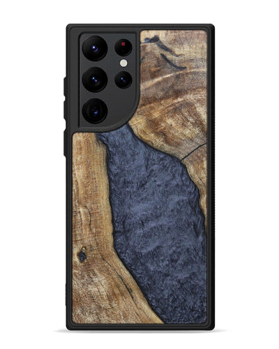 Galaxy S22 Ultra Wood+Resin Phone Case - Paris (Pure Black, 696540)