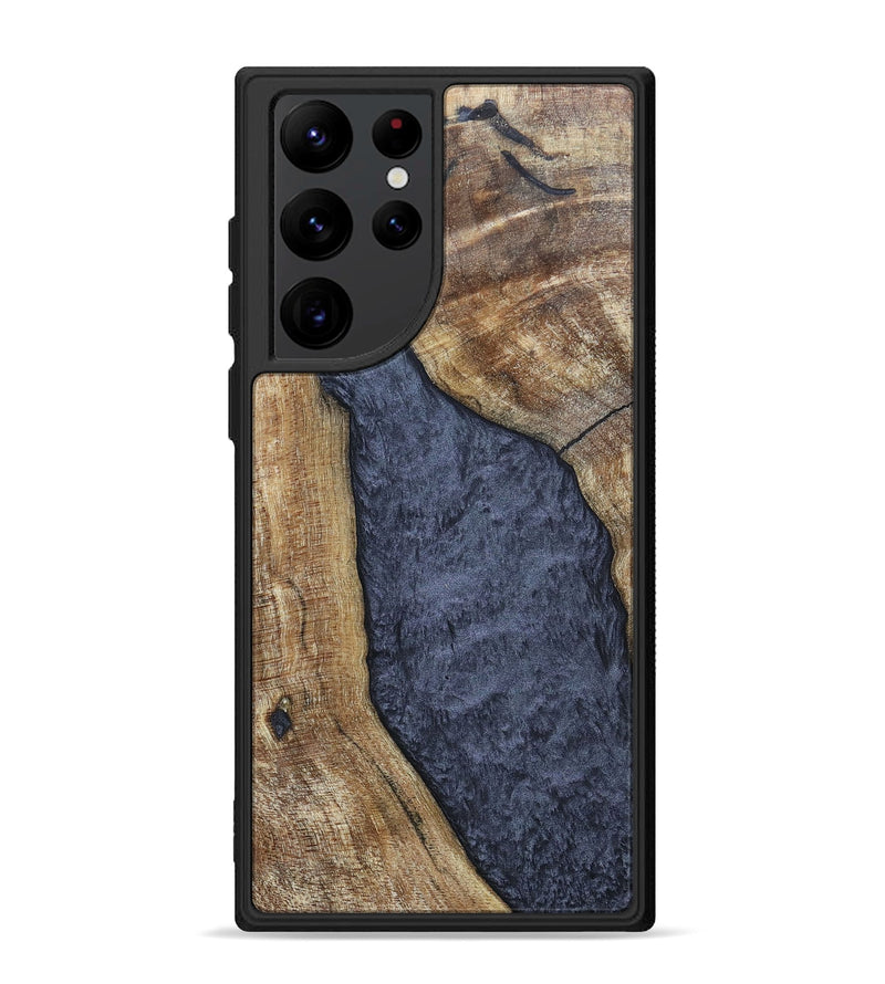 Galaxy S22 Ultra Wood+Resin Phone Case - Paris (Pure Black, 696540)