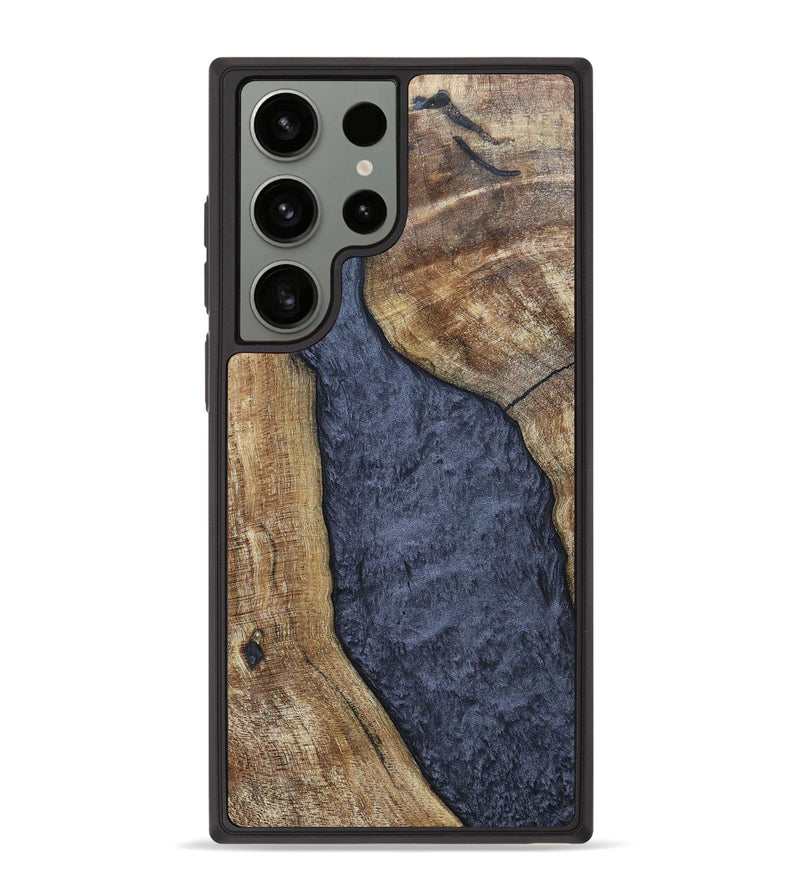 Galaxy S23 Ultra Wood+Resin Phone Case - Paris (Pure Black, 696540)