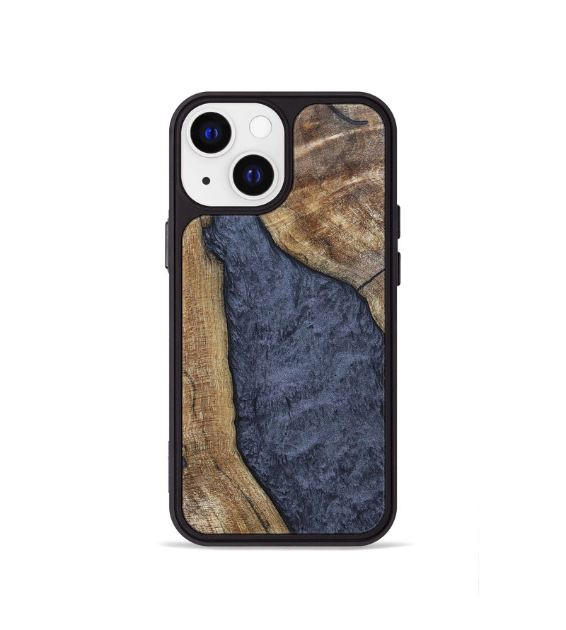 iPhone 13 mini Wood+Resin Phone Case - Paris (Pure Black, 696540)