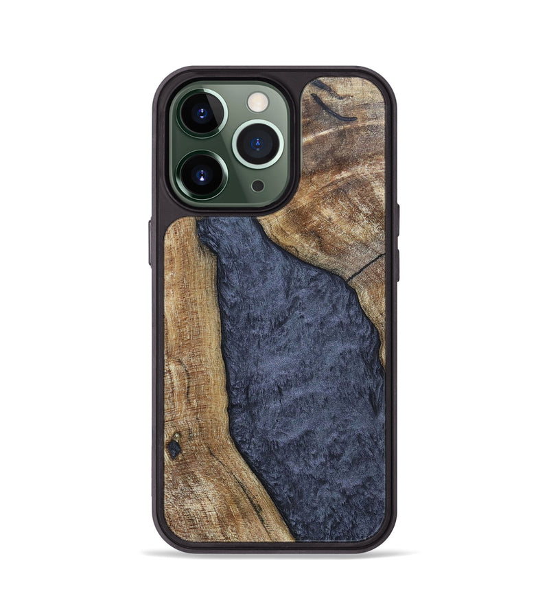 iPhone 13 Pro Wood+Resin Phone Case - Paris (Pure Black, 696540)