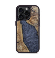 iPhone 15 Pro Wood+Resin Phone Case - Paris (Pure Black, 696540)