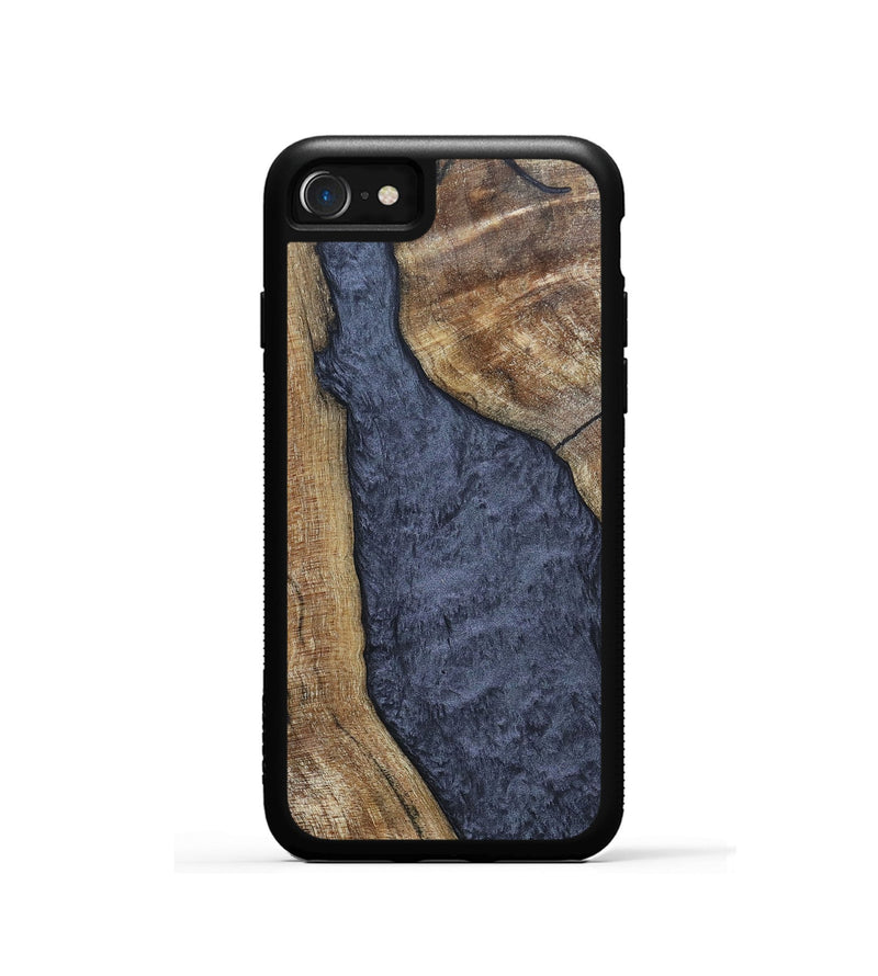 iPhone SE Wood+Resin Phone Case - Paris (Pure Black, 696540)