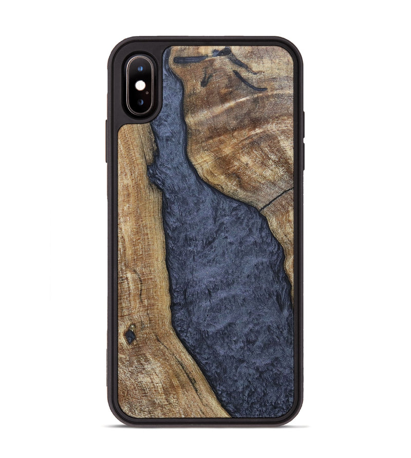 iPhone Xs Max Wood+Resin Phone Case - Paris (Pure Black, 696540)