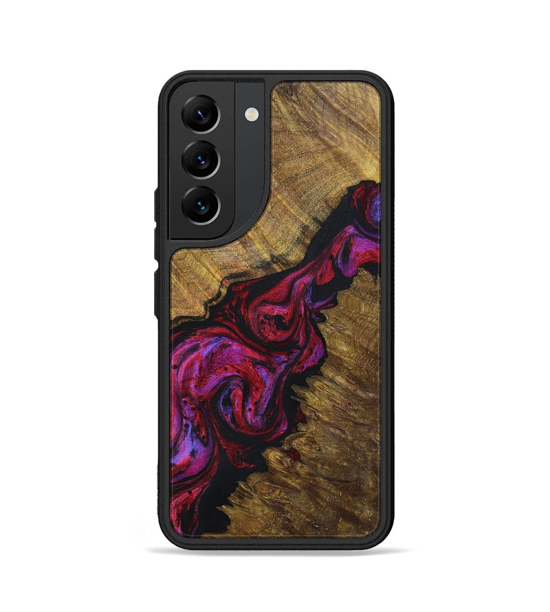 Galaxy S22 Wood+Resin Phone Case - Preston (Red, 696545)
