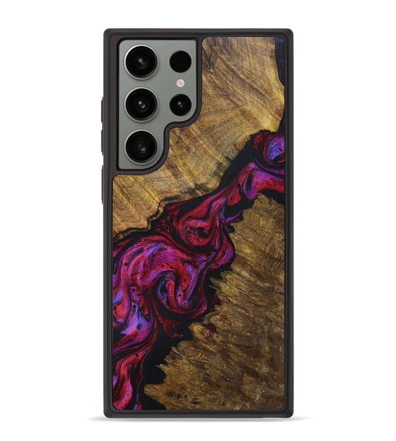 Galaxy S23 Ultra Wood+Resin Phone Case - Preston (Red, 696545)