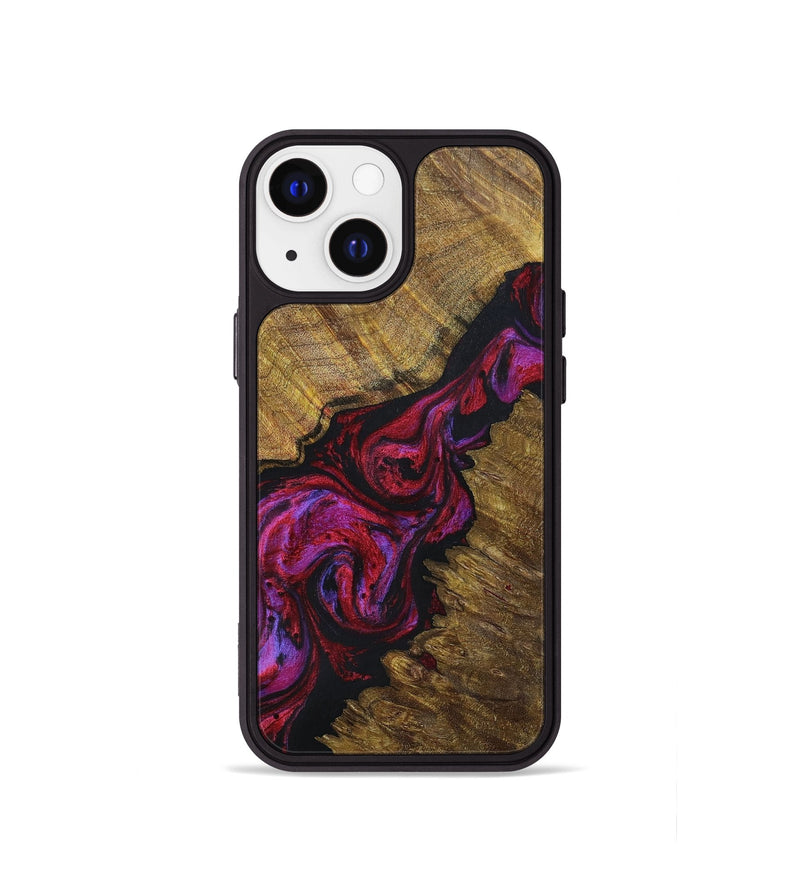iPhone 13 mini Wood+Resin Phone Case - Preston (Red, 696545)